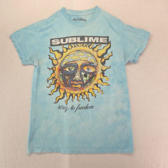 Sublime Band Short Sleeve Crew Neck Graphic T Shirt Mens Size Small S Blue - Picture 2 of 9